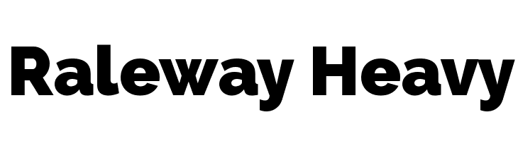 Raleway heavy font free